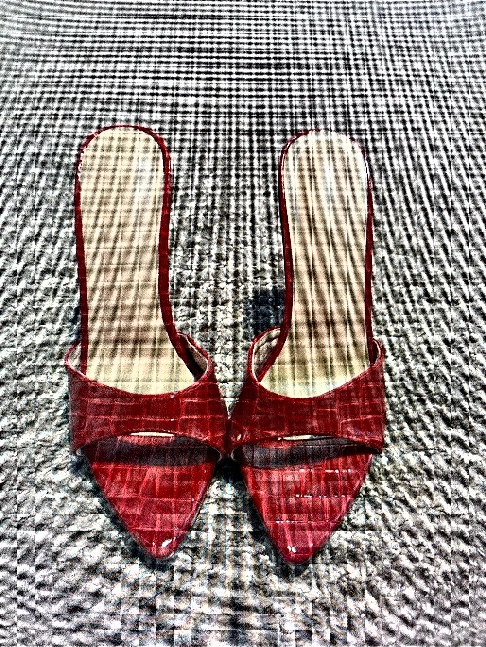 Red Pointed-Toe Heels Like New